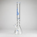 Genie | 19.5" 9mm Curved Shaft Glass Beaker Bong [F7-002-1] Glass Bong ONE Blue