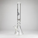 Genie | 19.5" 9mm Curved Shaft Glass Beaker Bong [F7-002-1] Glass Bong ONE White