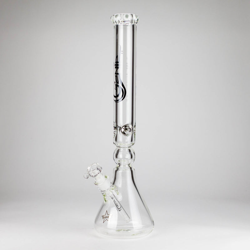 O Genie | 19.5" 9mm Curved Shaft Glass Beaker Bong [F7-002-1]
