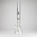 Genie | 19.5" 9mm Curved Shaft Glass Beaker Bong [F7-002-1] Glass Bong ONE Light Black (Gray)