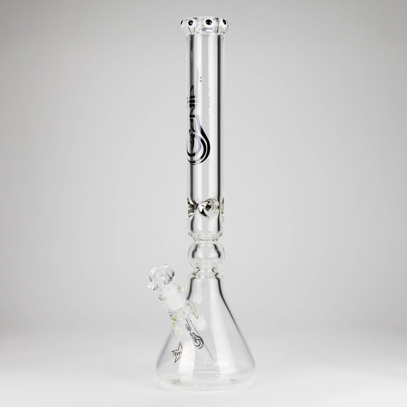 O Genie | 19.5" 9mm Curved Shaft Glass Beaker Bong [F7-002-1]