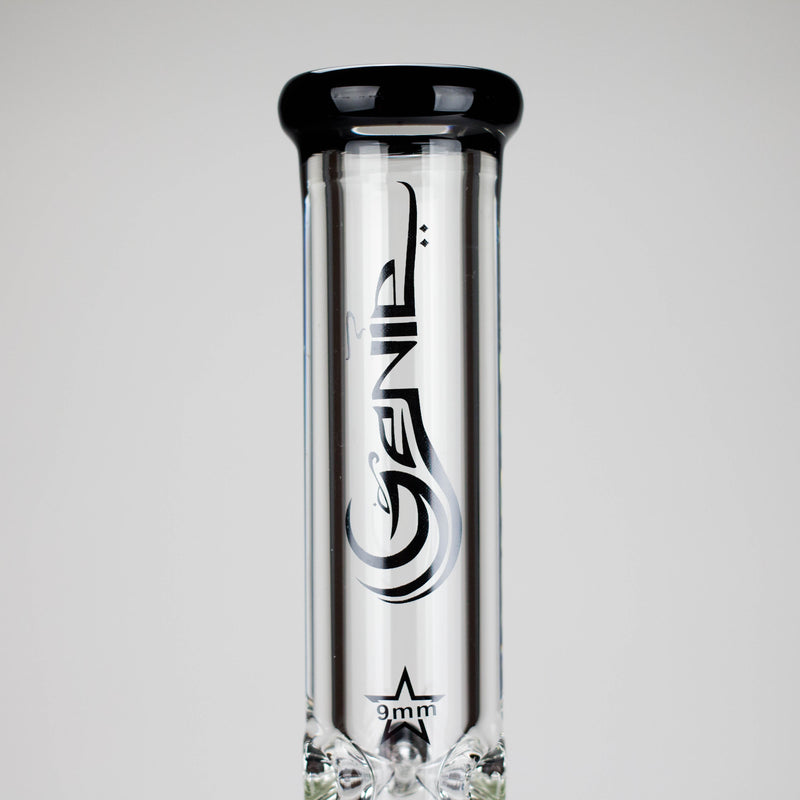 O Genie | 17.5" 10-Arm 9mm Colored Bottom Glass Bong [GE4180]