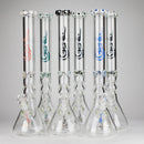 Genie | 19.5" 9mm Curved Shaft Glass Beaker Bong [F7-002-1] Glass Bong ONE