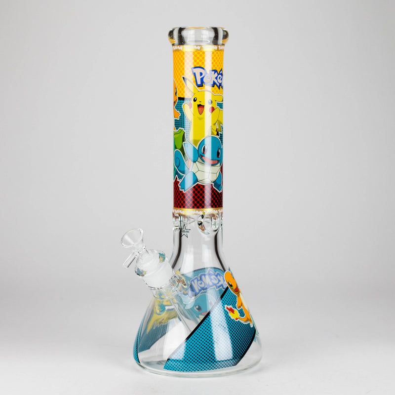 14" PK Cartoon Glow In The Dark 9mm Glass Bong [PIP863] Glass Bong NIBO Distribution Design B