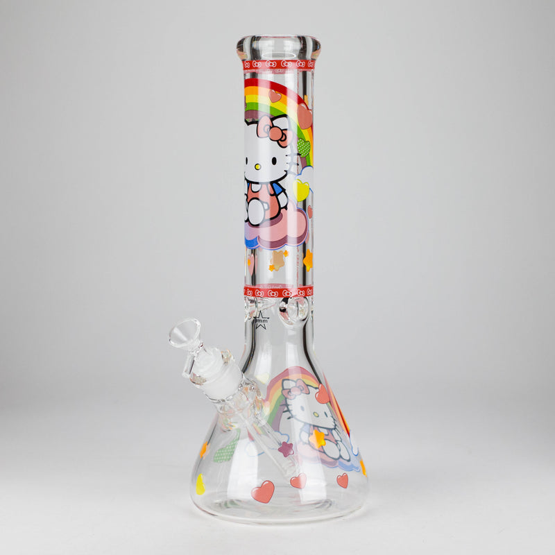 14" PK Cartoon Glow In The Dark 9mm Glass Bong [PIP863] Glass Bong NIBO Distribution Design F