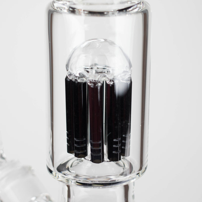 O Genie | 17.5" 10-Arm 9mm Colored Bottom Glass Bong [GE4180]