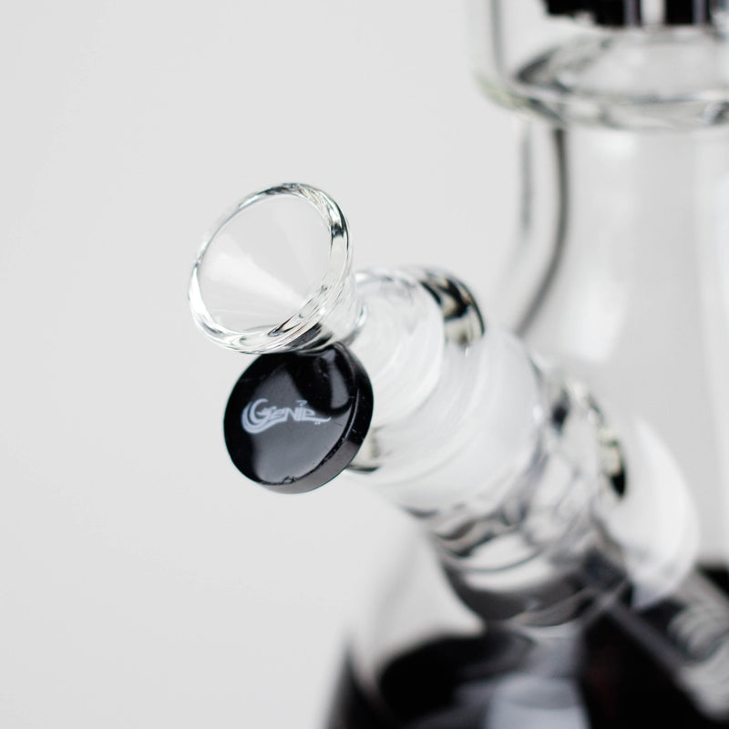 O Genie | 17.5" 10-Arm 9mm Colored Bottom Glass Bong [GE4180]