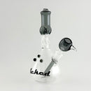 Wicked | 7" Twisted Water Pipe Glass Bong Super Supplys Inc Grey
