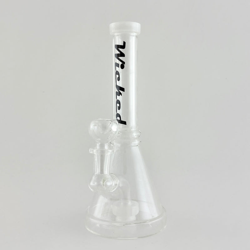 Wicked | 8" Beaker-Style Dab Rig Glass Bong Super Supplys Inc White