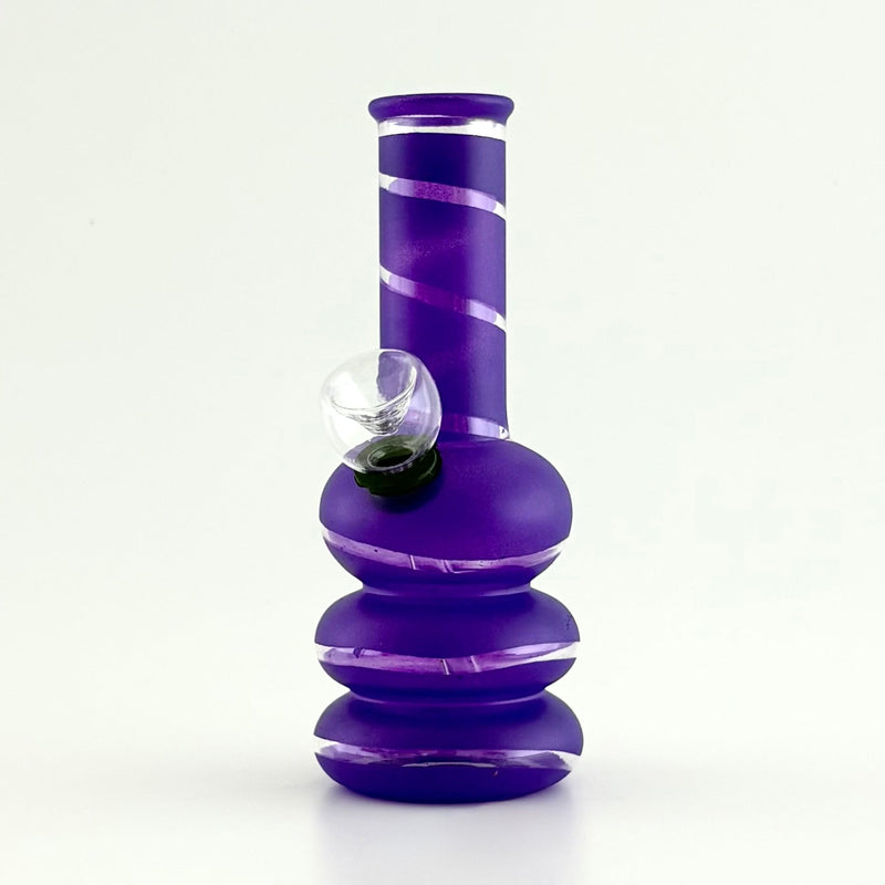 6" Glass Water Pipe – 10 Assorted Colours Glass Bong Super Supplys Inc Purple