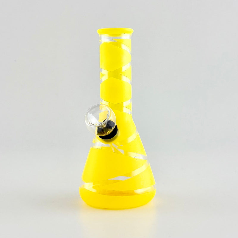 6" Glass Water Pipe – 10 Assorted Colours Glass Bong Super Supplys Inc Yellow