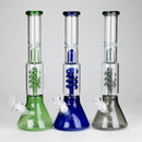 13" Color Accented Glass Water Bong with Coil Percolator & Splash Guard Glass Bong 777 Smoke