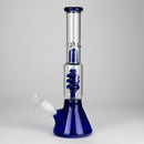 13" Color Accented Glass Water Bong with Coil Percolator & Splash Guard Glass Bong 777 Smoke