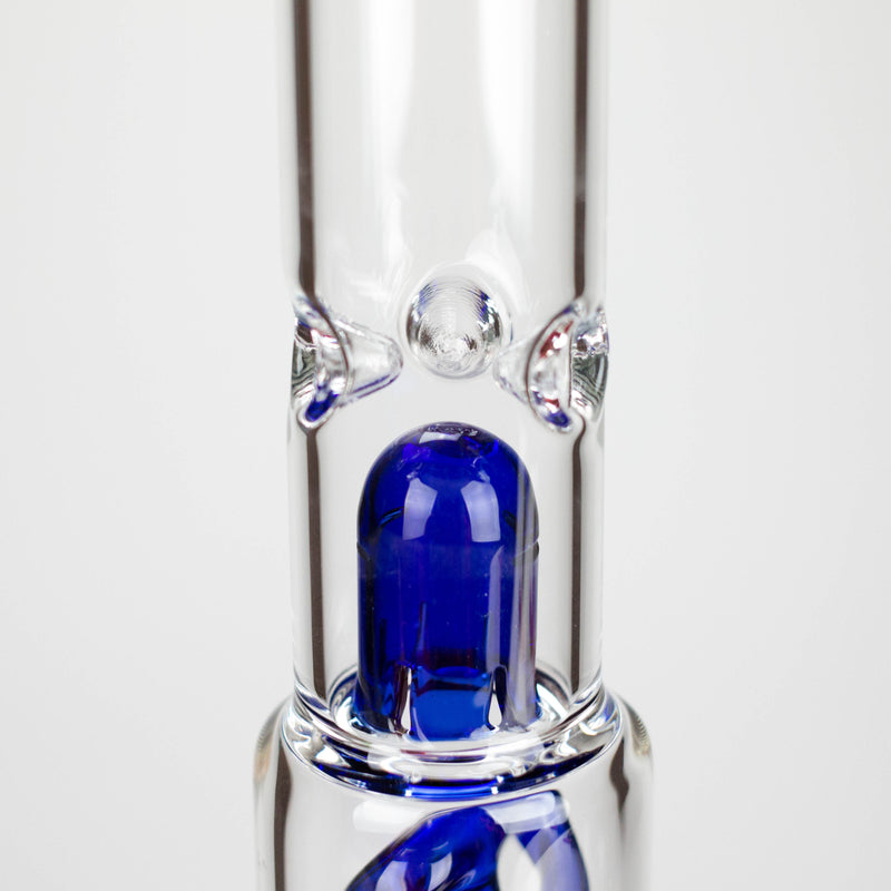 O 13" Color Accented Glass Water Bong with Coil Percolator & Splash Guard