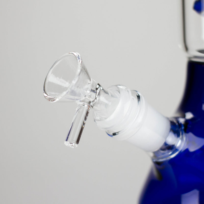 O 13" Color Accented Glass Water Bong with Coil Percolator & Splash Guard