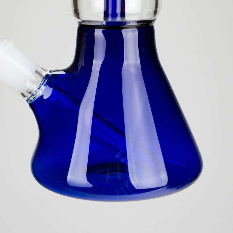 O 13" Color Accented Glass Water Bong with Coil Percolator & Splash Guard