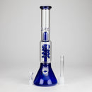 13" Color Accented Glass Water Bong with Coil Percolator & Splash Guard Glass Bong 777 Smoke