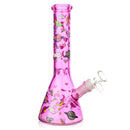 10" 5mm Milkyway Glass Beaker Bong - 4 Assorted Colours Glass Bong Super Supplys Inc Red
