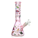 10" 5mm Milkyway Glass Beaker Bong - 4 Assorted Colours Glass Bong Super Supplys Inc Pink