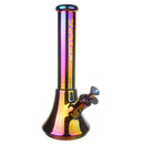 Fortune | Electroplated 14" 7mm New Beaker - 4 Assorted Colours Glass Bong Fortune Iridescent Purple