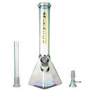 Fortune | Electroplated 14" 7mm Pyramid Base Glass Beaker Bong Glass Bong Fortune