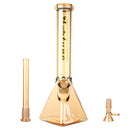 Fortune | Electroplated 14" 7mm Pyramid Base Glass Beaker Bong Glass Bong Fortune