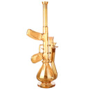 Fortune | 18" AK-47 Style Electroplated Glass Bong Glass Bong Fortune Amber
