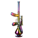 Fortune | 18" AK-47 Style Electroplated Glass Bong Glass Bong Fortune Iridescent Purple
