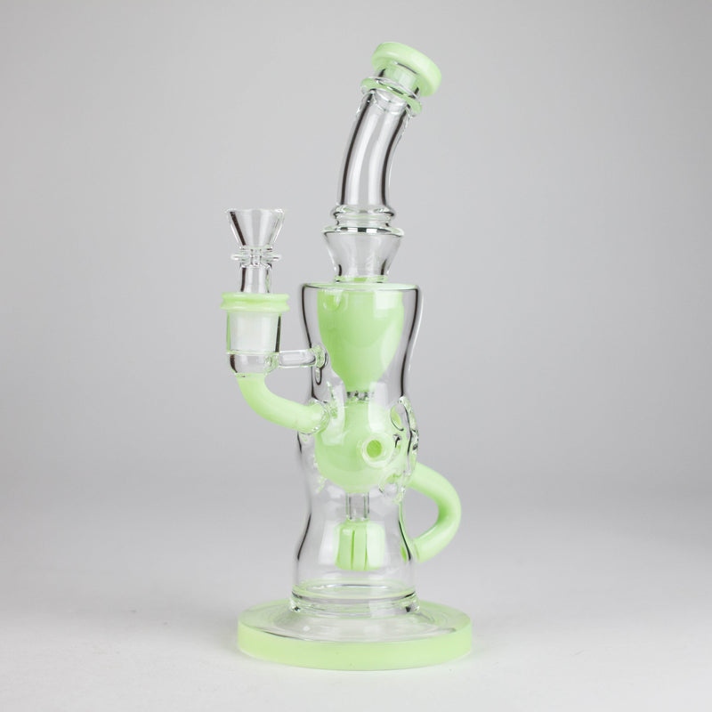 O 9" Fab Klein Recycler – Premium Glass Rig with Matrix Perc for Superior Filtration