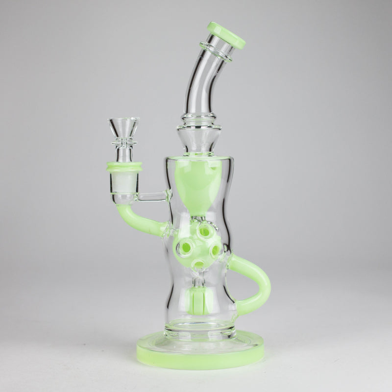 O 9" Fab Klein Recycler – Premium Glass Rig with Matrix Perc for Superior Filtration