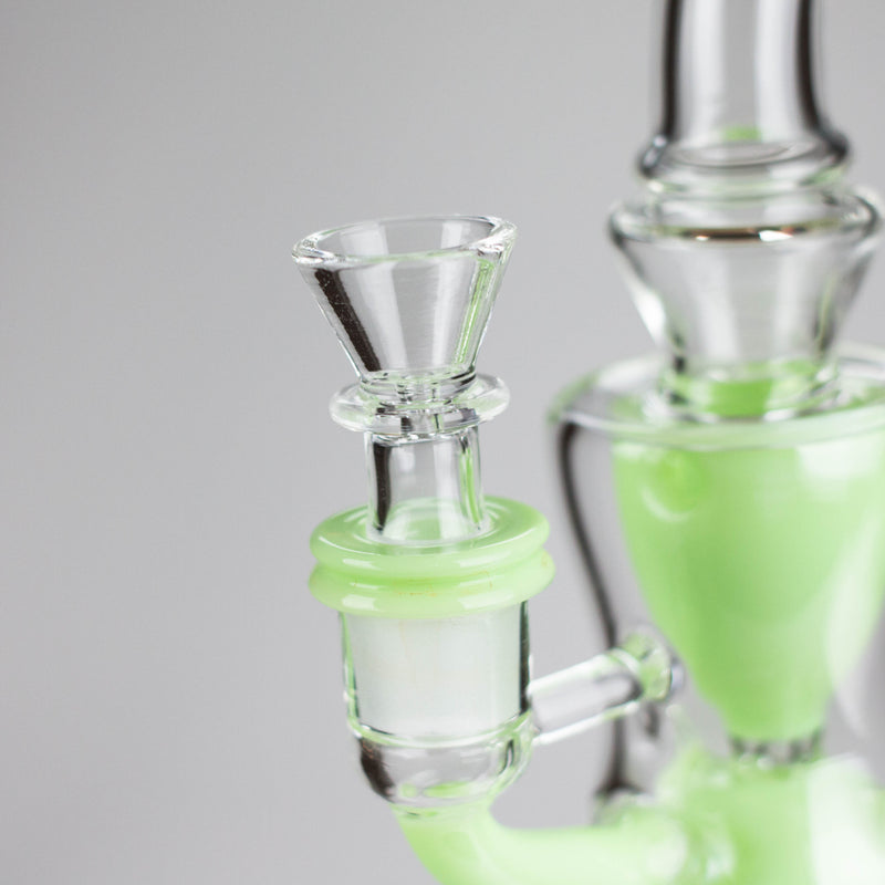O 9" Fab Klein Recycler – Premium Glass Rig with Matrix Perc for Superior Filtration