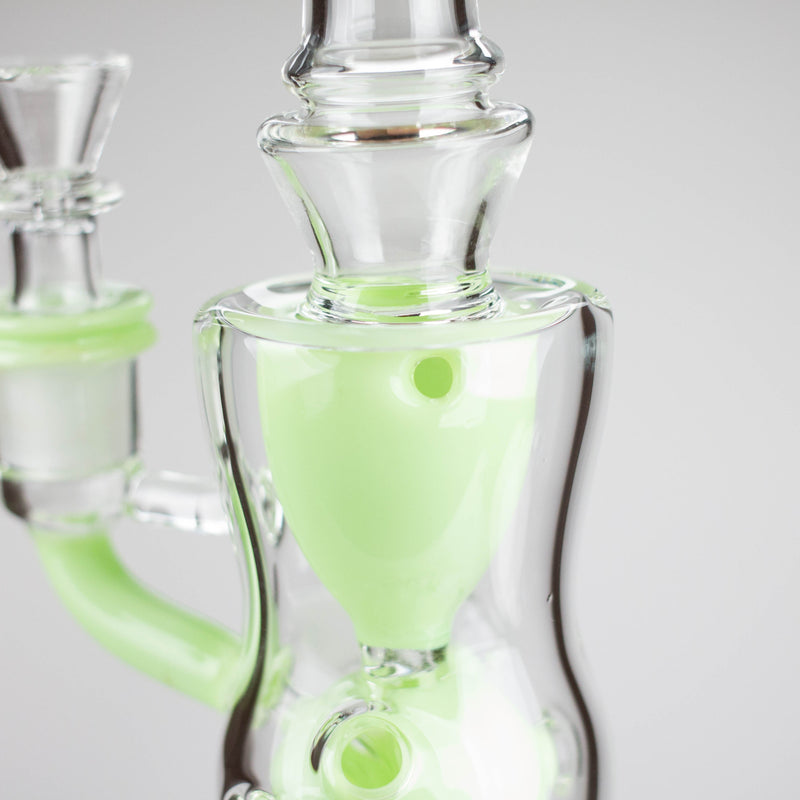O 9" Fab Klein Recycler – Premium Glass Rig with Matrix Perc for Superior Filtration