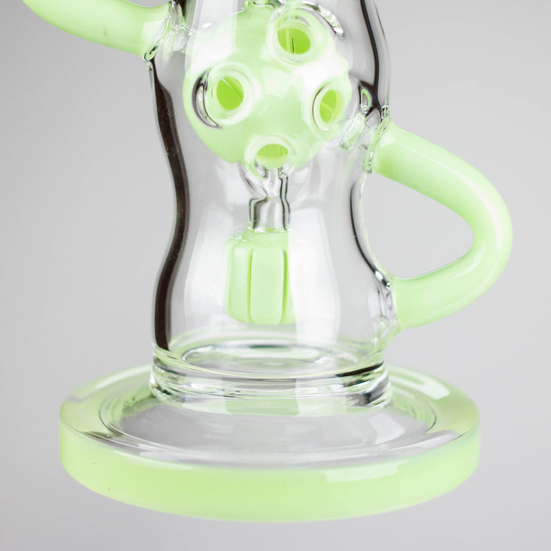 O 9" Fab Klein Recycler – Premium Glass Rig with Matrix Perc for Superior Filtration
