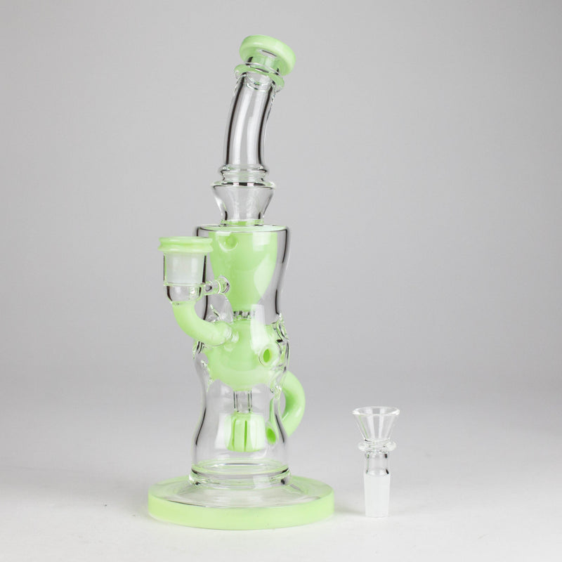O 9" Fab Klein Recycler – Premium Glass Rig with Matrix Perc for Superior Filtration