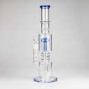 16" Glass Bong – 10-Arm Tree Perc with Matrix Perc for Maximum Filtration Glass Bong Small Biz Distributors Blue