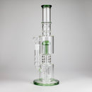 16" Glass Bong – 10-Arm Tree Perc with Matrix Perc for Maximum Filtration Glass Bong Small Biz Distributors Green
