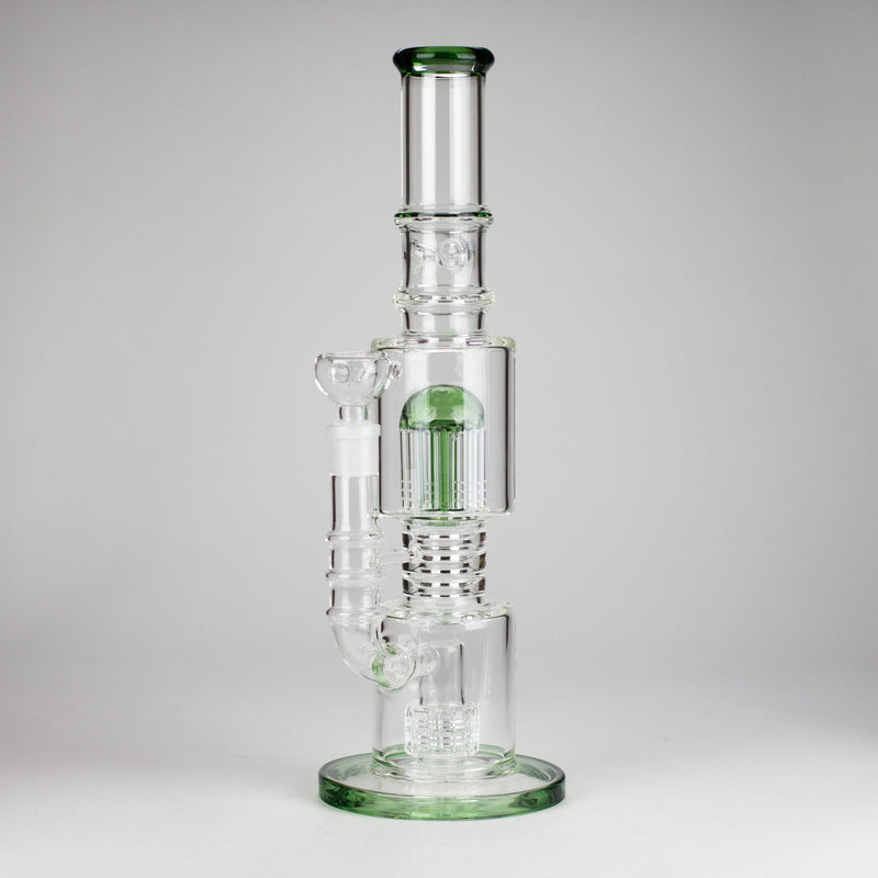 O 16" Glass Bong – 10-Arm Tree Perc with Matrix Perc for Maximum Filtration