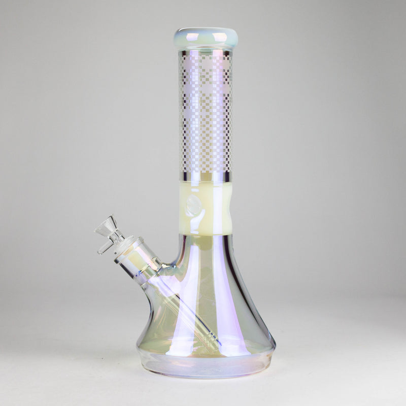 12.5" Hologram Beaker Glass Bong Glass Bong Small Biz Distributors