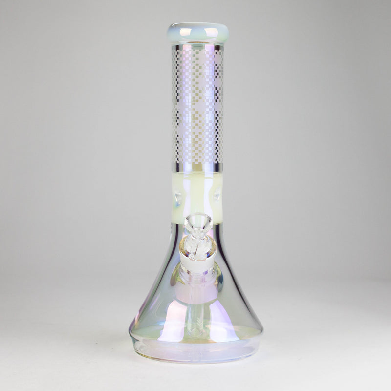 12.5" Hologram Beaker Glass Bong Glass Bong Small Biz Distributors