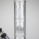 Medusa | 17" 7mm Double Tree Perc Glass Bong with Splash Guard Glass Bong Small Biz Distributors
