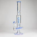 Trippy Glass | 17" 7mm Holographic Stemline Bong – Triple Diffused Perc with 18mm Bowl Glass Bong Small Biz Distributors