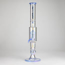 Trippy Glass | 17" 7mm Holographic Stemline Bong – Triple Diffused Perc with 18mm Bowl Glass Bong Small Biz Distributors