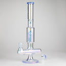 Trippy Glass | 17" 7mm Holographic Stemline Bong – Triple Diffused Perc with 18mm Bowl Glass Bong Small Biz Distributors