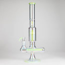 Trippy Glass | 17" 7mm Holographic Stemline Bong – Triple Diffused Perc with 18mm Bowl Glass Bong Small Biz Distributors GREEN