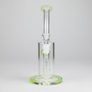 9" Ball Perc Glass Bong – Green with Bent Neck & 14mm Bowl Glass Bong Small Biz Distributors