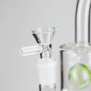 9" Ball Perc Glass Bong – Green with Bent Neck & 14mm Bowl Glass Bong Small Biz Distributors