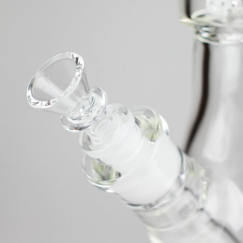 O 16" 7mm Colored Beaker Bong – Premium Thick Glass with Grid Perc