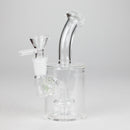 5" Clear Tank Base Glass Bong – Disc Shower Diffuser Glass Bong HALLO GLASS