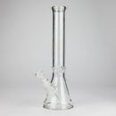14" Thick: 7mm Heavy Base Beaker Glass Bong-Clear Glass Bong HALLO GLASS