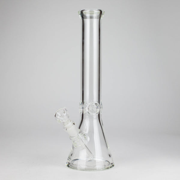 14" Clear Beaker Glass Bong – 7mm Thick Glass Bong HALLO GLASS